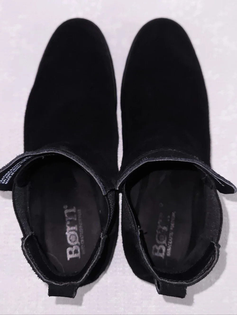 BORN Laney Chelsea Ankle Boots US 9 Black Suede Boots